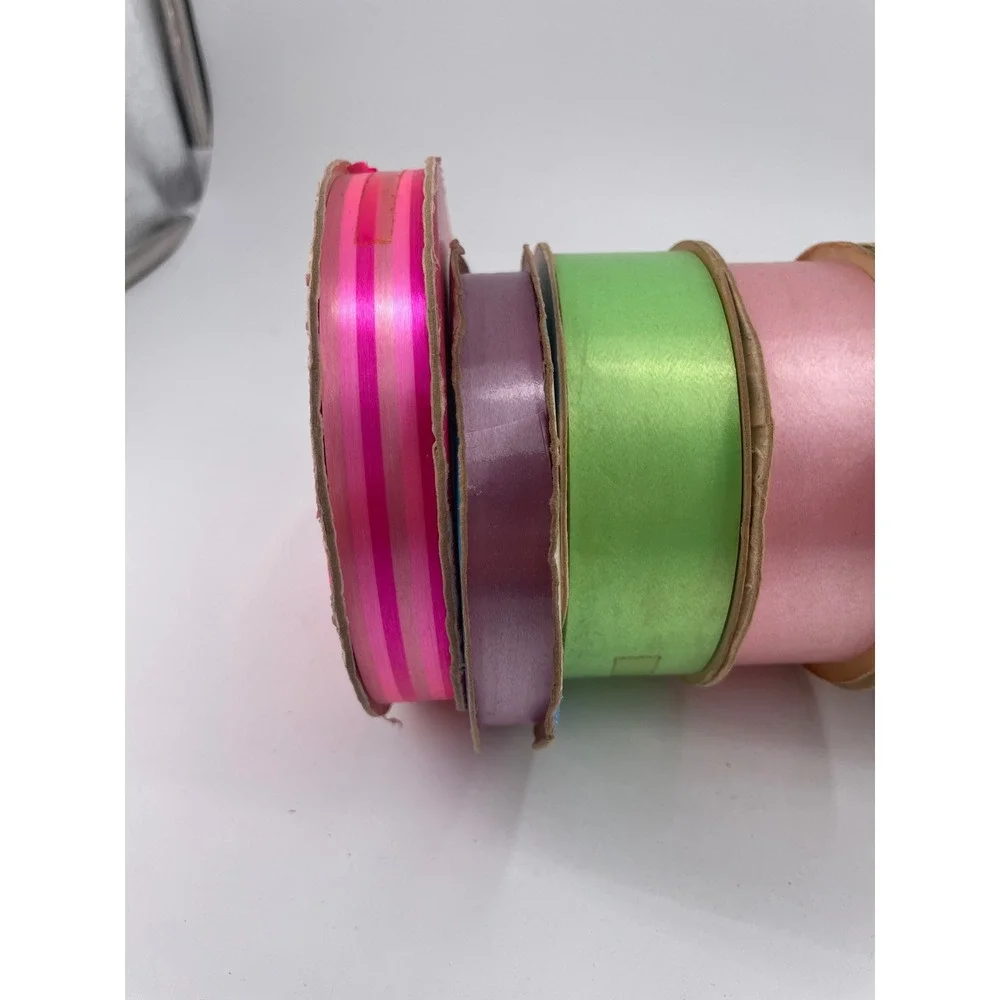 Vintage Quality Ribbon Lot x 21 Various Widths Mixed Craft Bow Making Spools